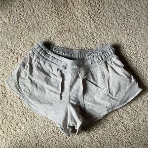 Lululemon Gray/White Hotty Hot Short